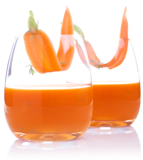 Chupito de zumo de zanahoria