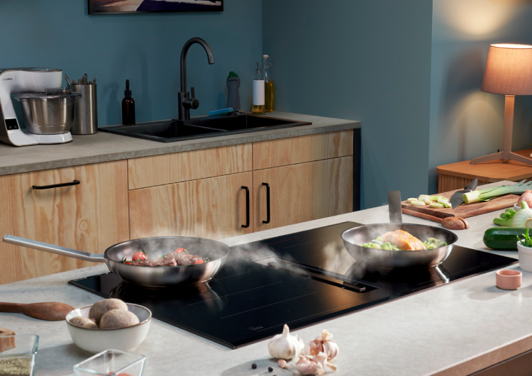 Placas de inducción con extractor integrado