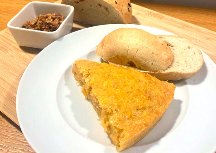 Tortilla de patata con chips en AirFry