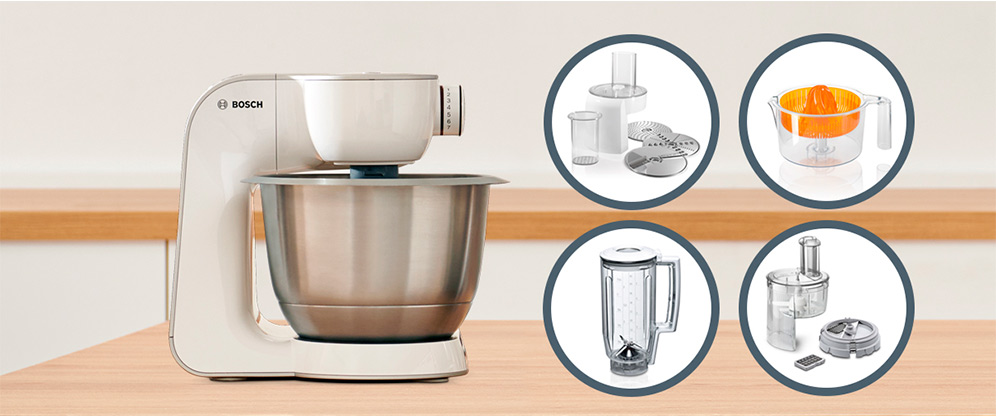 Robot cocina, con distintas opciones y accesorios